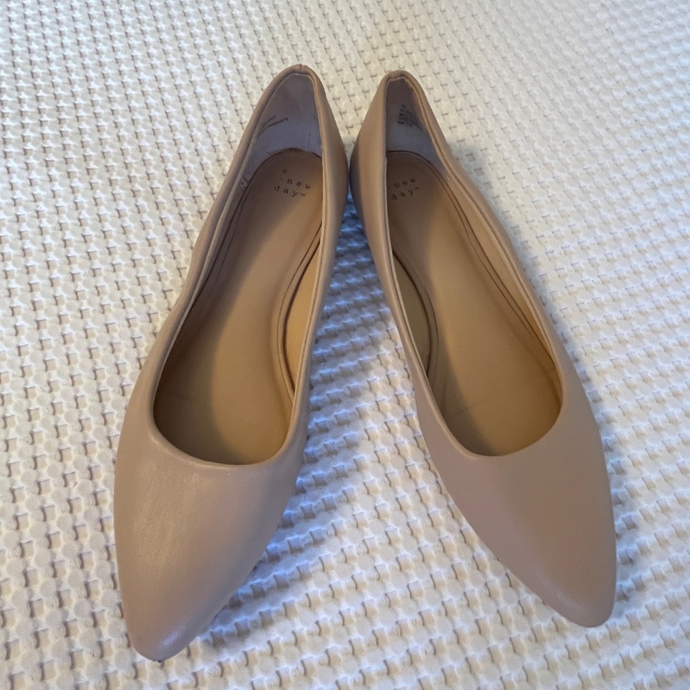 Women's Corinna Ballet Flats with Memory Foam Insole - A New Day Size 10